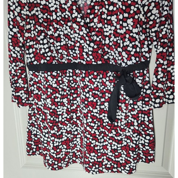 Motherhood Maternity Women's Small Adjustable White Shirt Top Red Polka Dot Baby - Picture 5 of 8